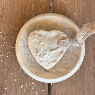Heart Shaped Soap (on a Rope) Black Pepper, Patchouli & Cedarwood