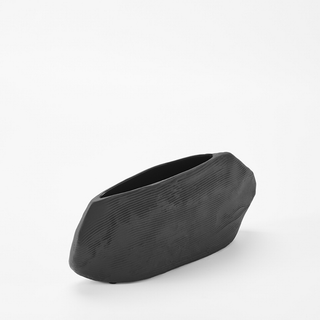 Chalk Vase Low - Ebony