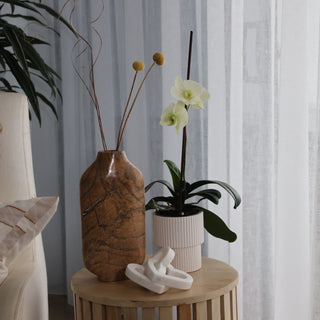 Celeste Vase, Oblong - Forest Brown