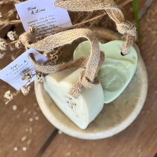 Heart Shaped Soap (on a Rope) Pine & Lime