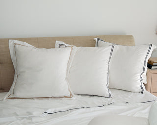 Euro Pillowcase with Embroidered Trim